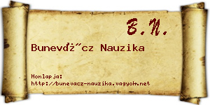 Bunevácz Nauzika névjegykártya